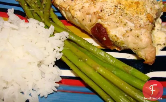 Gerösteter Balsamico Knoblauch Spargel Vorspeise