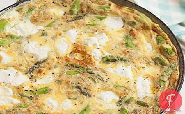 Spargel und Ziegenkäse Frittata