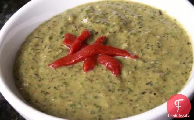 Gerösteter Knoblauch Basilikum Pesto