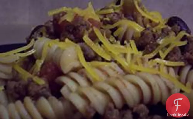 Taco Rindfleisch und Pasta