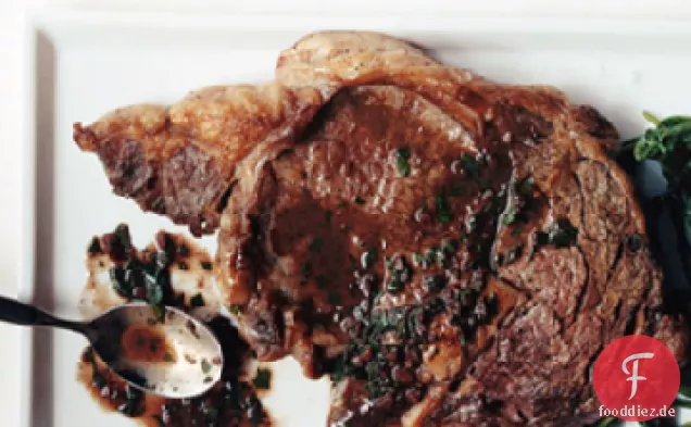 Rib-Eye-Steaks in Rotweinsauce
