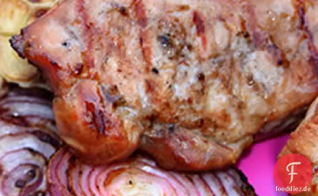 Gegrillte asiatische Ingwer Schweinekoteletts
