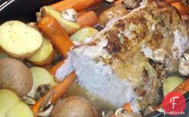 Pork Butt Roast mit Gemüse