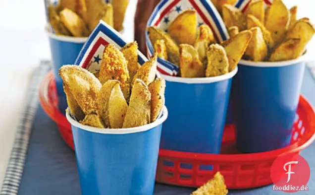 Knoblauch gebackene Kartoffel Keile