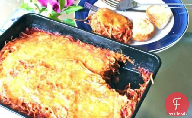 Klassische gebackene Spaghetti