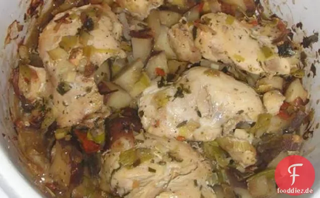 Slow Cooker Kartoffel Lauch Huhn