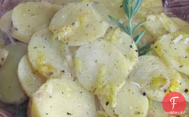 Kartoffeln mit Lauch und Rosmarin