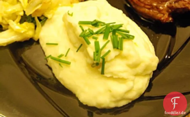 Kartoffelpüree und Lauch mit Thymian