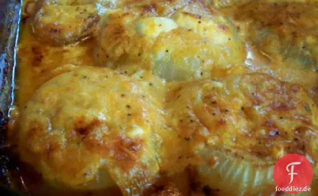 Käsige Röstzwiebeln mit geräuchertem Paprika