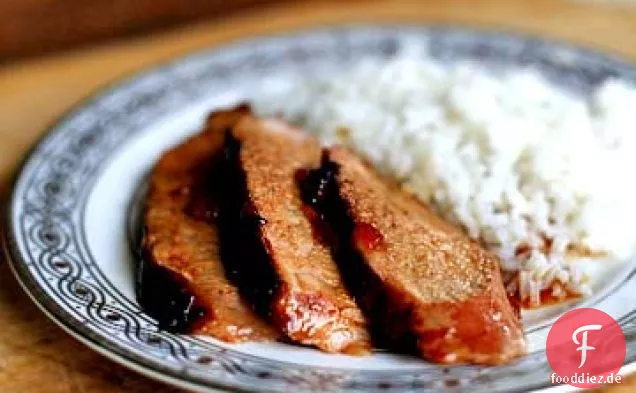 Gegrilltes Schweinefilet mit Orangenmarmelade Glasur