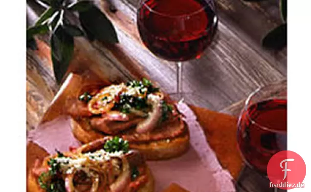 Rindfleisch-Crostini Sandwiches