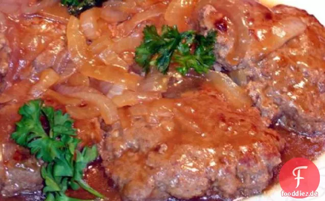Erstickte Hamburger Steaks & Zwiebeln