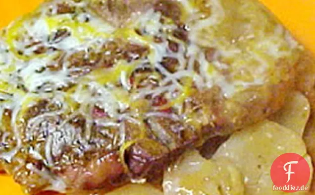 Cheesy Schweinekotelett Auflauf