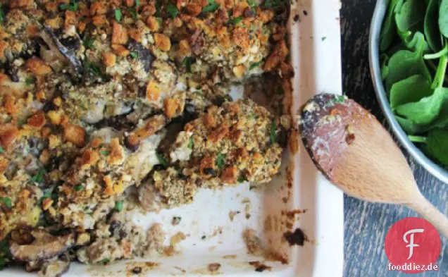 Herbed Füllung Huhn Crunch Backen