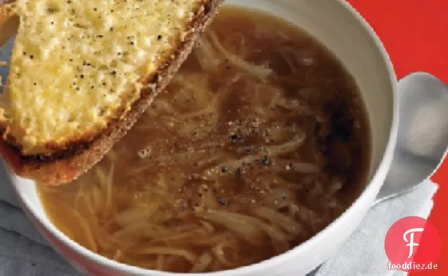 Schnelle französische Zwiebelsuppe