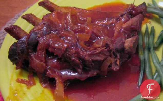 Langsam gekochte BBQ Rippen (für Crock Pot)