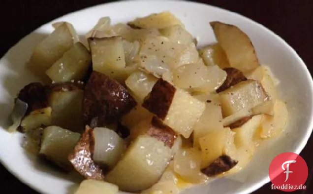 Microwaved Kartoffel und Zwiebeln