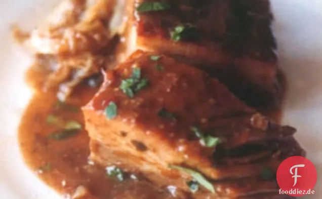 Geschmorte Schweinebrust mit Kohl