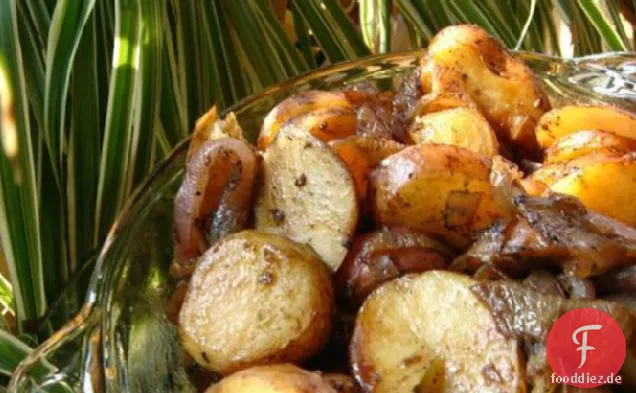 Balsamico-Röstzwiebeln und Kartoffeln