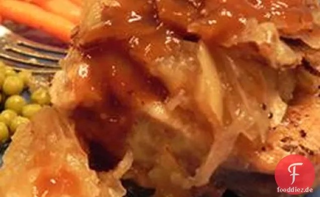 Schweinekoteletts mit überbackenen Kartoffeln