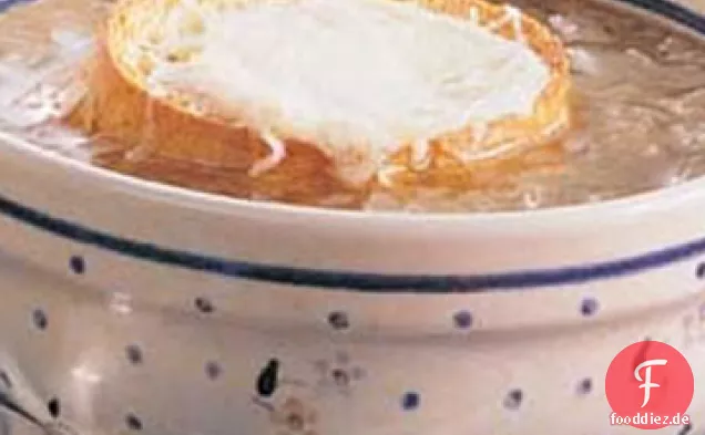 Reiche französische Zwiebelsuppe