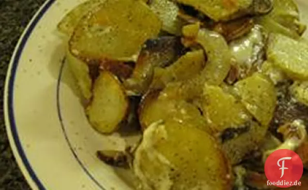 Blauschimmelkäse Bratkartoffeln