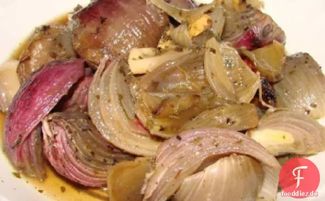 Pfeffrige rote Zwiebeln