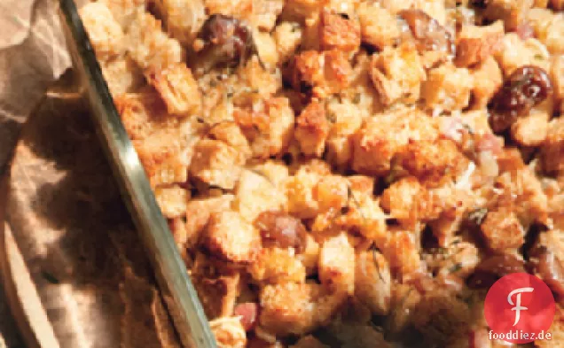 Vollkornfüllung mit Pancetta, Kastanien und Parmesan