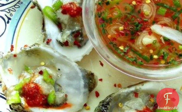 Frisch geschüttelte Austern und Sauce Mignonette mit einem Twist!
