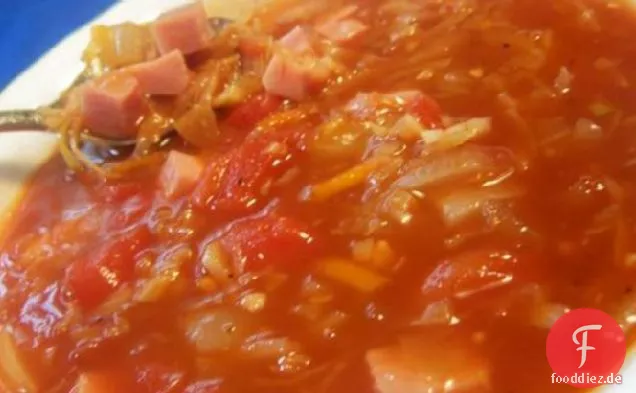 Tomaten-Schinken-Suppe