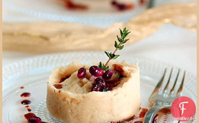 Sellerie-Maische mit Vanillegeschmack und Granatapfelsauce