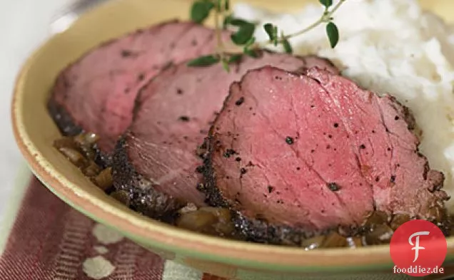 Kaffee-verkrustetes Rinderfilet