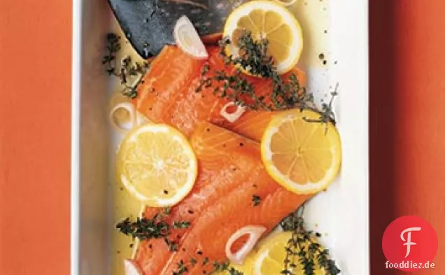 Thymian-, Schalotten- und Zitronenmarinade