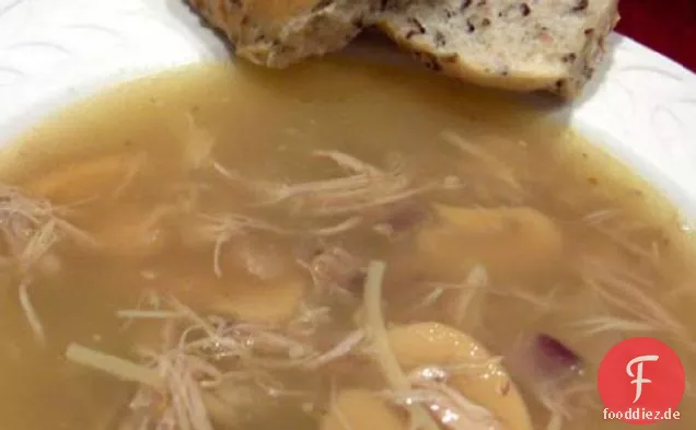 Huhn Pilz Nudelsuppe