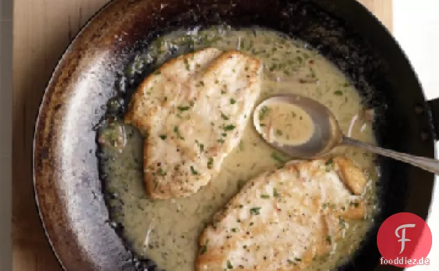 Chicken Paillards mit Zitronen-Butter-Sauce