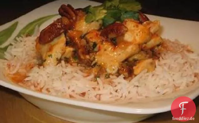 Sautierte Hähnchenbrust mit Kleehonig und Chili