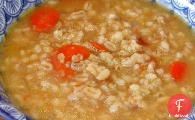 Creme von Gerste und Dillsuppe