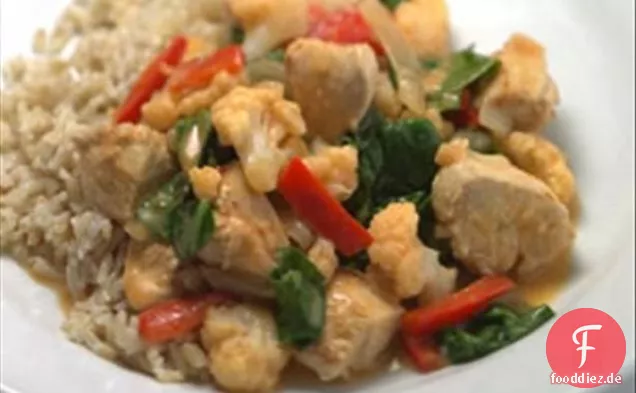 Leckeres thailändisches Kokosnuss-rotes Curry