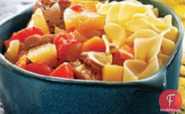 Reichhaltiger Herbsteintopf mit Bier