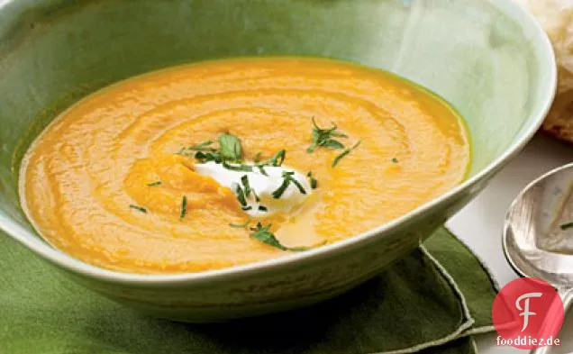 Cremige Karotten-Süßkartoffelsuppe