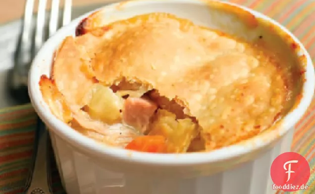Chicken Potpies mit Schinken