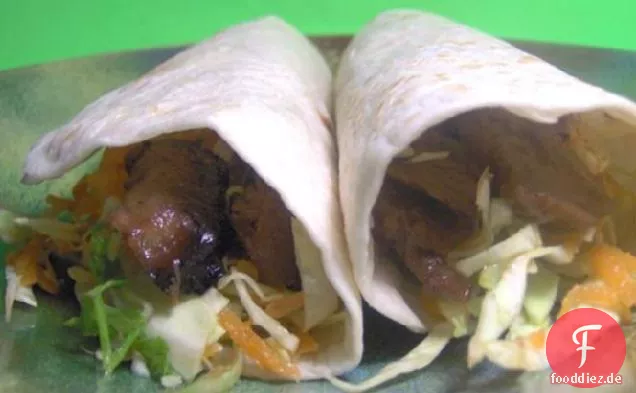 Fettarme Teriyaki Vegetarische Rindfleisch Wraps