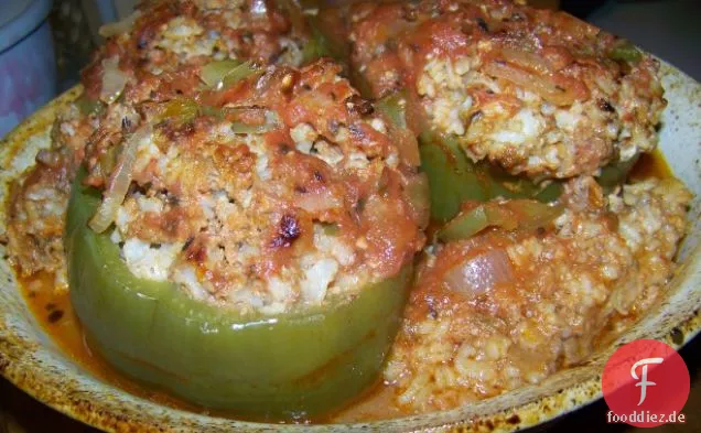 Italienische gefüllte Paprika - Plus ein Hackbraten