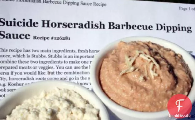 Selbstmord Meerrettich Barbecue Dip Sauce