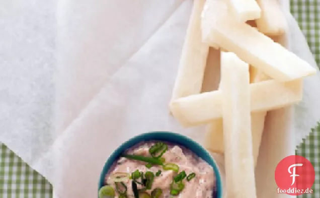 Jicama-Sticks mit Chili-Limetten-Dip