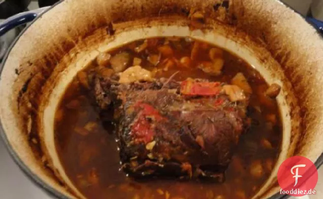 Dutch Oven Knoblauch Rosmarin Besetzt Wild Rump