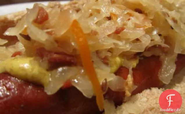 Sauerkraut Mit Speck, Kartoffeln und Kümmel