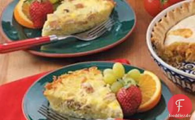 Kartoffel-Kruste Huhn Quiche