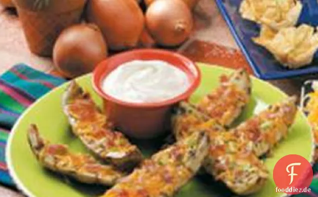Gegrillte Kartoffelschalen