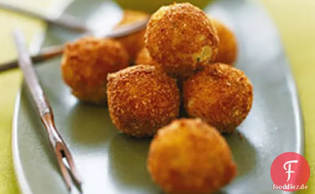 Kartoffelkroketten mit Safran Alioli